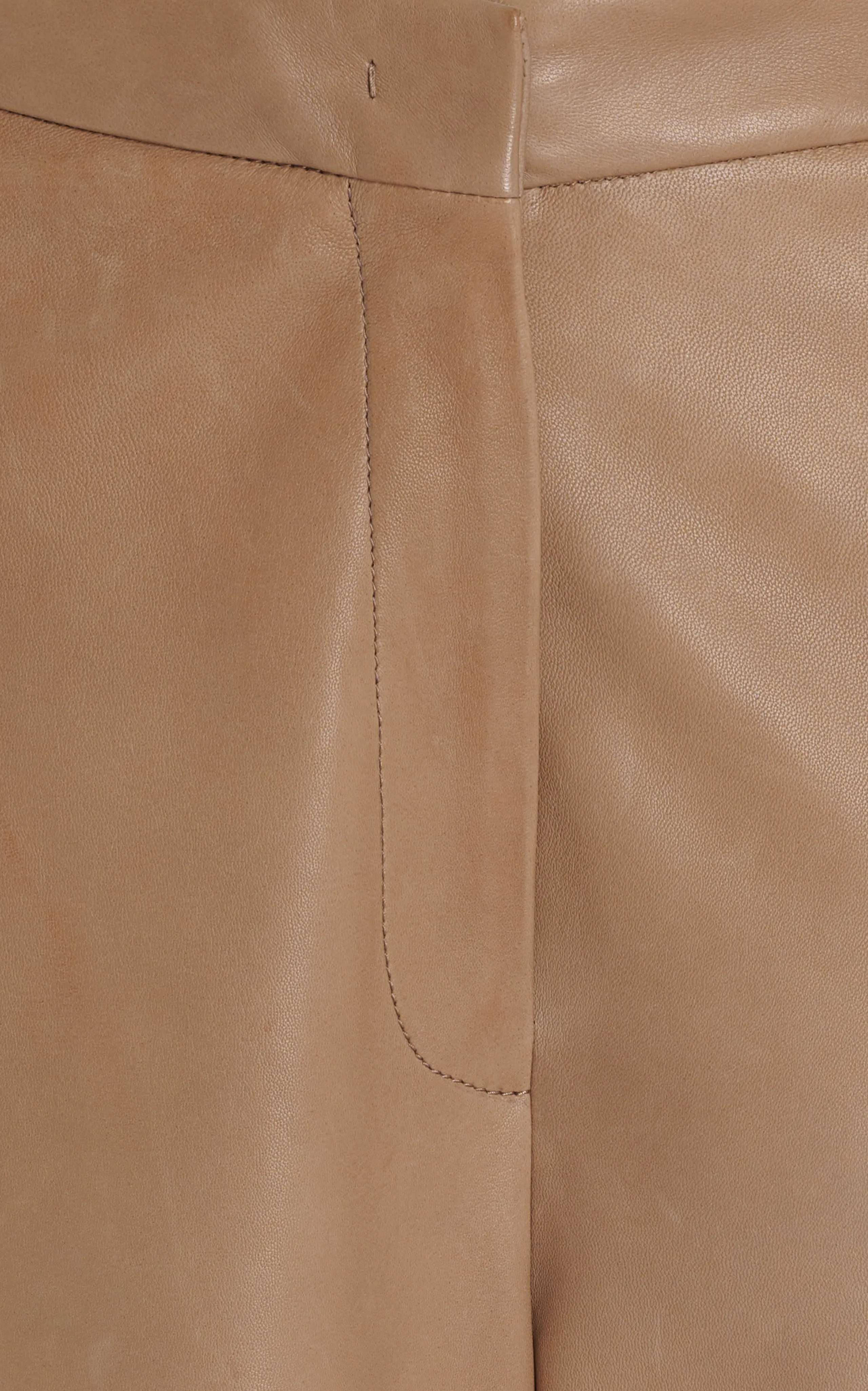 Max Mara Getti Leather Straight-Leg Pants