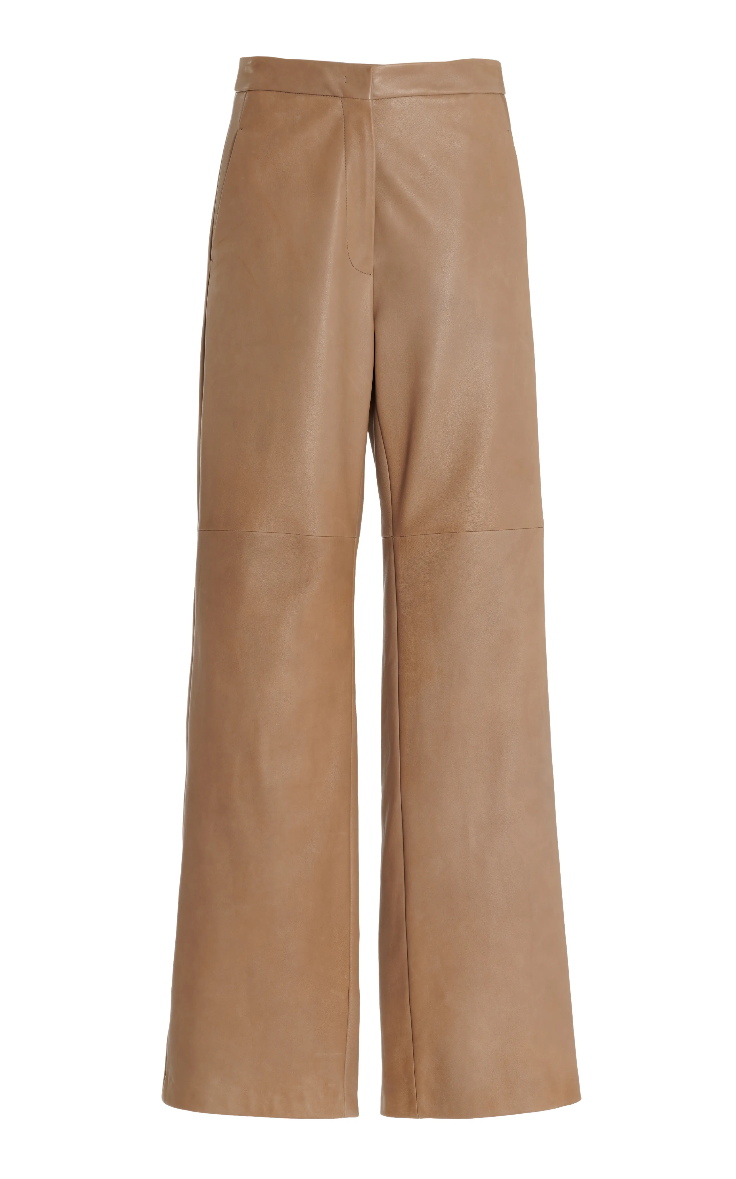 Max Mara Getti Leather Straight-Leg Pants