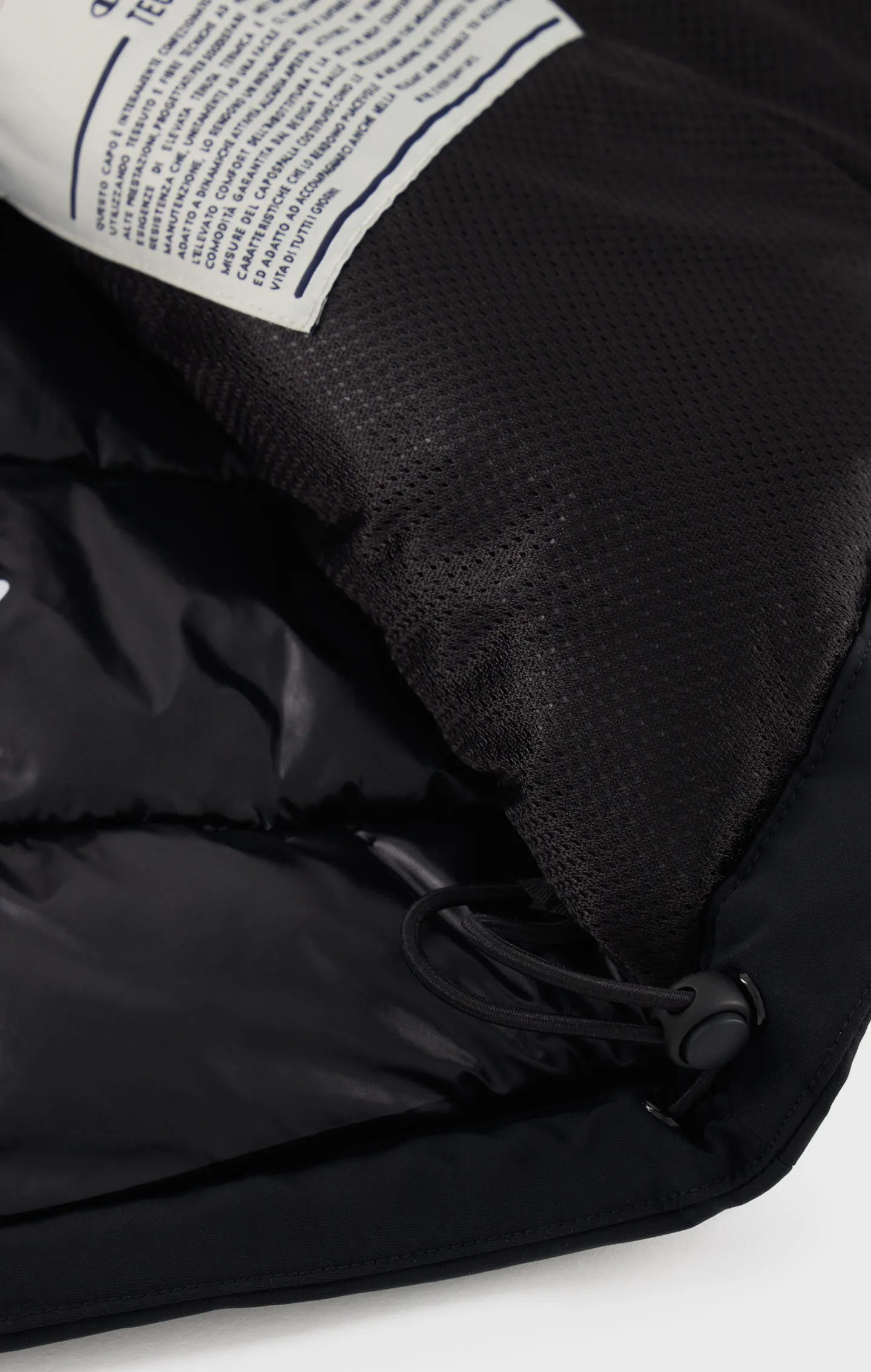 Outerwear Black Stretch Nylon Hooded Jacket