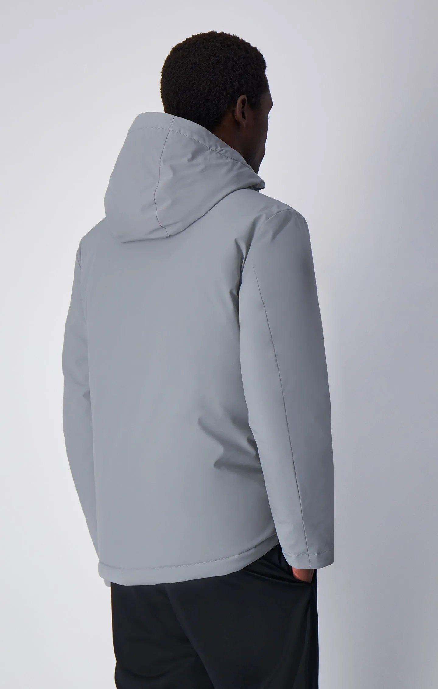 Outerwear Stretch Nylon Hooded Jacket