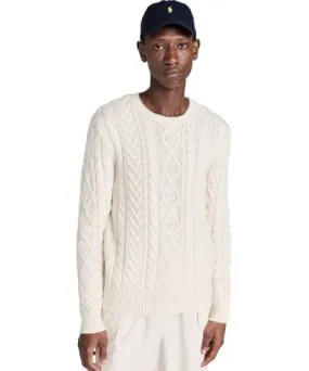 Polo Ralph Lauren Better Aran Cable Sweater Oatmeal Combo S