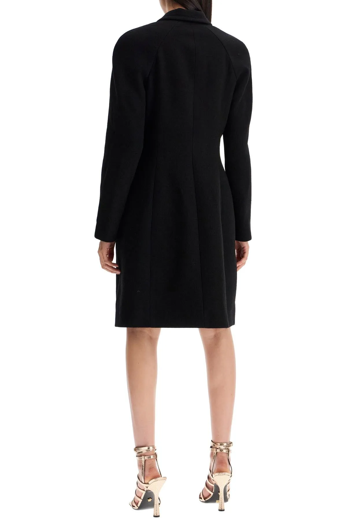 raglan crepe coat 1015741 1A10943 BLACK