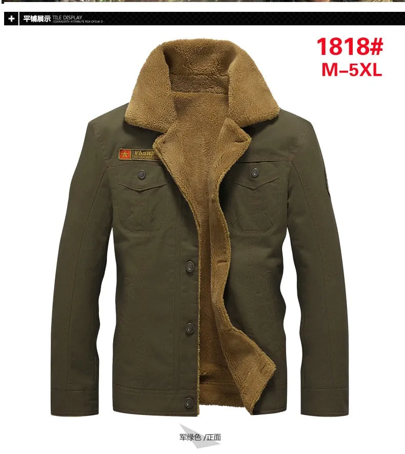 Xituodai 2022 Winter Bomber Jacket Men Air Force Pilot MA1 Jacket Warm Male fur collar Mens Army Tactical Fleece Jackets Drop Sh