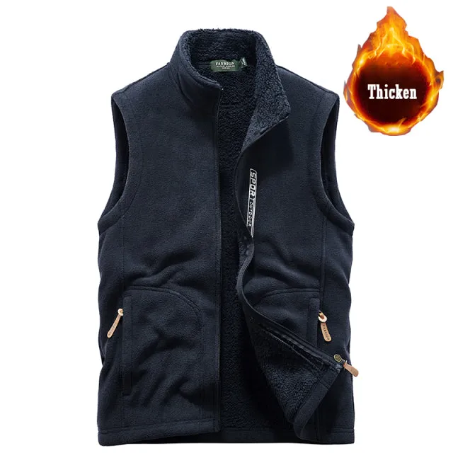 Xituodai Men Fleece Spring Jacket 2022 New Windproof Casual Warm Vest Coat Men Large Size Clothing S-5XL Fashion Winter Vest Men