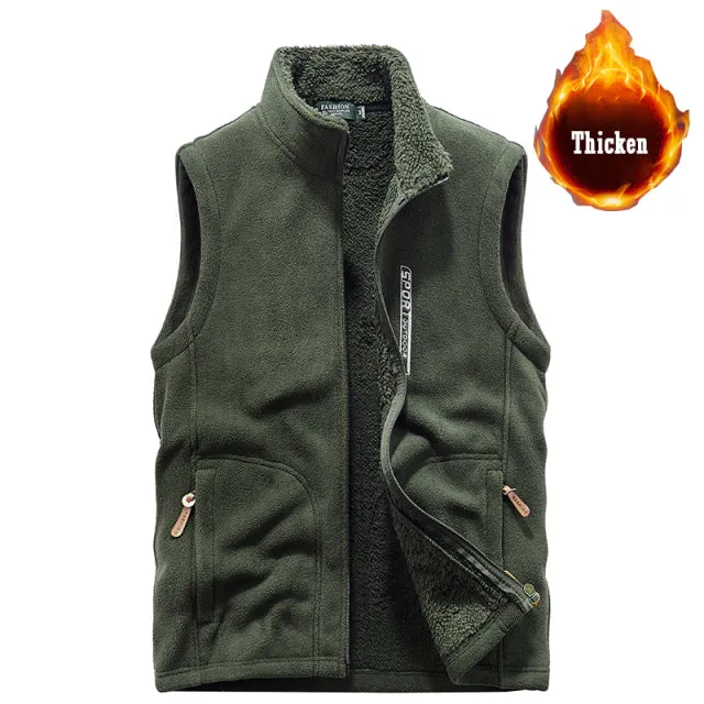 Xituodai Men Fleece Spring Jacket 2022 New Windproof Casual Warm Vest Coat Men Large Size Clothing S-5XL Fashion Winter Vest Men